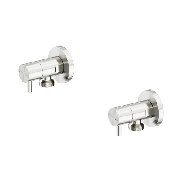 Nero Washing Machine Tap Set Brushed Nickel - NR262109dBN