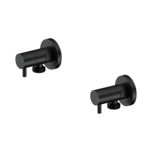 Nero Washing Machine Tap Set Matte Black - NR262109dMB