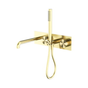 Nero Kara Progressive Shower System With Spout 230mm Brushed Gold - NR271903a230BG