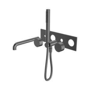 Nero Kara Progressive Shower System With Spout 230mm Trim Kits Only Gun Metal - NR271903a230tGM