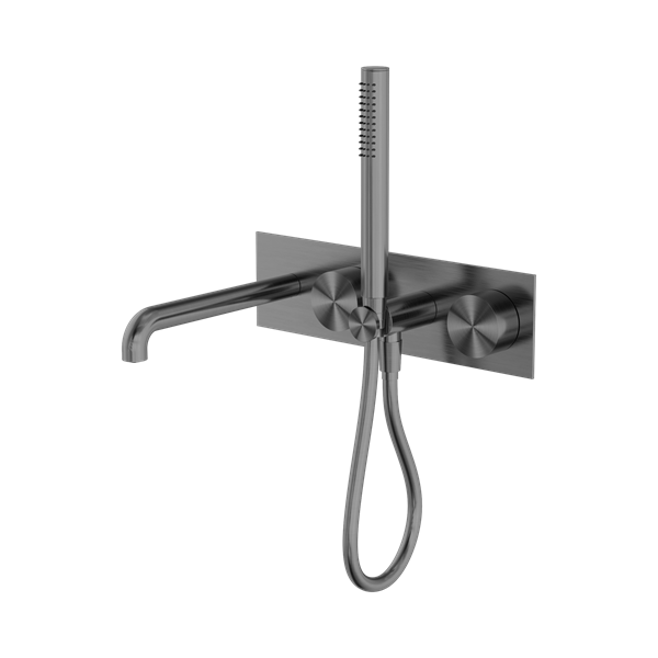 Nero Kara Progressive Shower System With Spout 250mm Gun Metal - NR271903a250GM