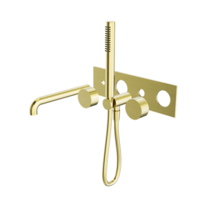 Nero Kara Progressive Shower System With Spout 250mm Trim Kits Only Brushed Gold - NR271903a250tBG