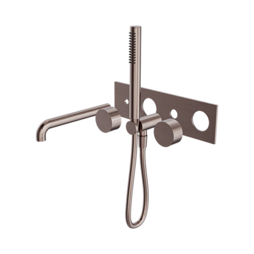 Nero Kara Progressive Shower System With Spout 250mm Trim Kits Only Brushed Bronze - NR271903a250tBZ
