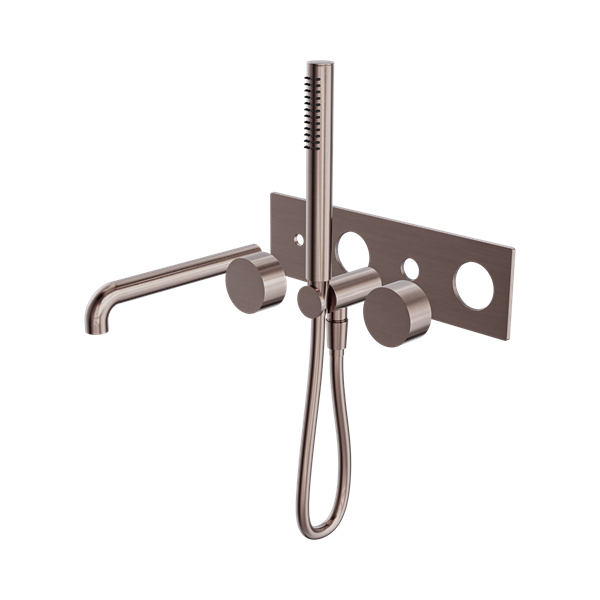Nero Kara Progressive Shower System With Spout 250mm Trim Kits Only Brushed Bronze - NR271903a250tBZ