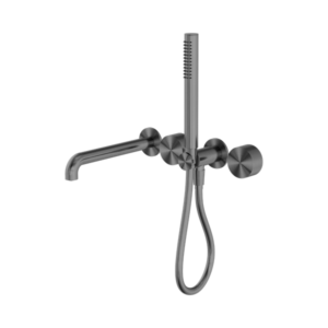 Nero Kara Progressive Shower System Separate Plate With Spout 230mm Gun Metal - NR271903b230GM