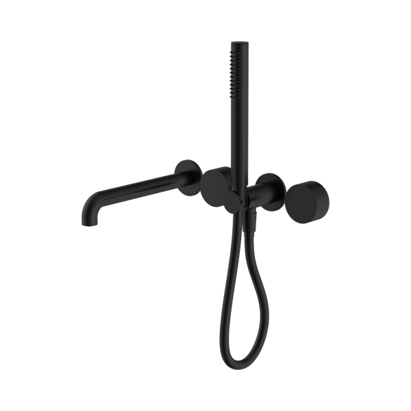 Nero Kara Progressive Shower System Separate Plate With Spout 230mm Matte Black - NR271903b230MB