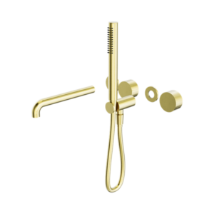 Nero Kara Progressive Shower System Separate Plate With Spout 230mm Trim Kits Only Brushed Gold - NR271903b230tBG