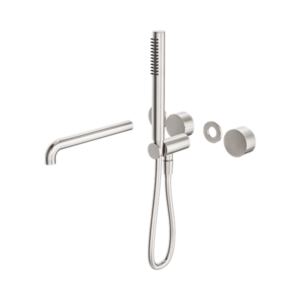 Nero Kara Progressive Shower System Separate Plate With Spout 230mm Trim Kits Only Brushed Nickel - NR271903b230tBN