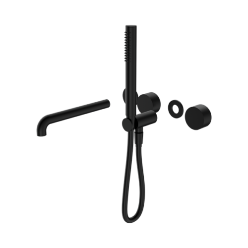 Nero Kara Progressive Shower System Separate Plate With Spout 230mm Trim Kits Only Matte Black - NR271903b230tMB