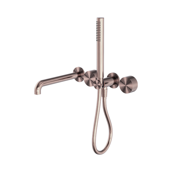 Nero Kara Progressive Shower System Separate Plate With Spout 250mm Brushed Bronze - NR271903b250BZ