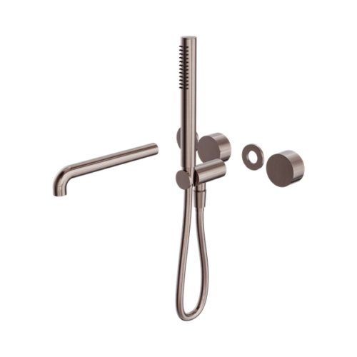 Nero Kara Progressive Shower System Separate Plate With Spout 250mm Trim Kits Only Brushed Bronze - NR271903b250tBZ