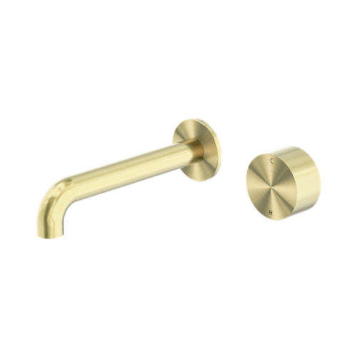 Nero Kara Progressive Wall Basin/Bath Set 185mm Brushed Gold - NR271907a185BG