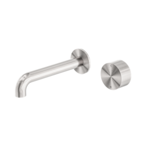 Nero Kara Progressive Wall Basin/Bath Set 260mm Brushed Nickel - NR271907a260BN