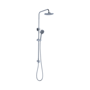 Nero Dolce Round Twin Shower Bottom Inlet Chrome - NR280705cbCH