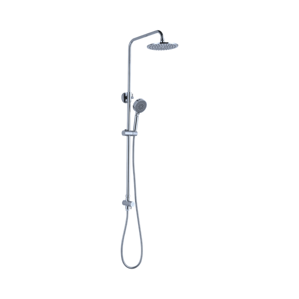 Nero Dolce Round Twin Shower Bottom Inlet Chrome - NR280705cbCH