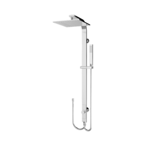 Nero Astra Rain Square Twin Shower Double Hose Chrome - NR281305dCH