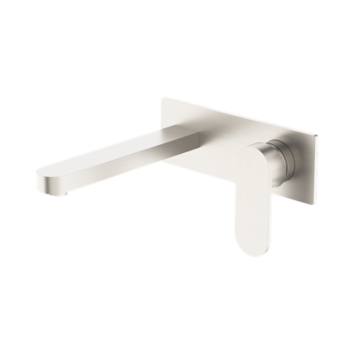 Nero Ecco Wall Basin/Bath Mixer Brushed Nickel - NR301310aBN