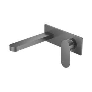Nero Ecco Wall Basin/Bath Mixer Gun Metal - NR301310aGM