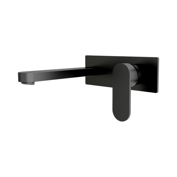 Nero Ecco Wall Basin/Bath Mixer Matte Black - NR301310aMB