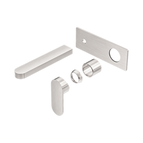 Nero Ecco Wall Basin/Bath Mixer Trim Kits Only Brushed Nickel - NR301310aTBN