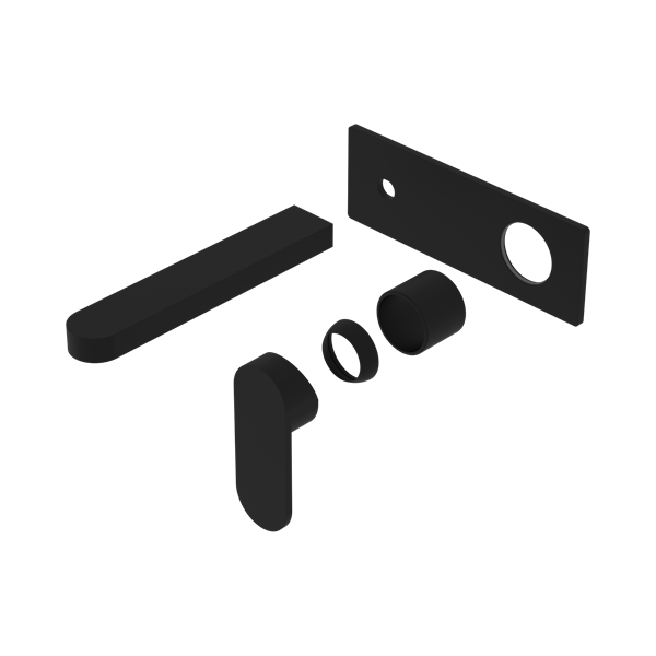 Nero Ecco Wall Basin/Bath Mixer Trim Kits Only Matte Black - NR301310aTMB