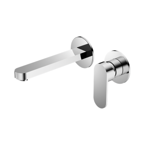 Nero Ecco Wall Basin/Bath Mixer Separate Back Plate Chrome - NR301310bCH