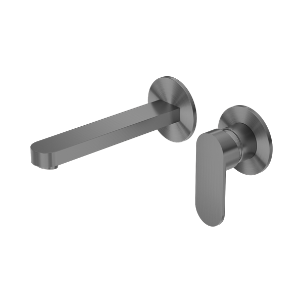 Nero Ecco Wall Basin/Bath Mixer Separate Back Plate Gun Metal - NR301310bGM