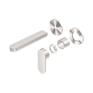 Nero Ecco Wall Basin/Bath Mixer Separate Back Plate Trim Kits Only Brushed Nickel - NR301310bTBN