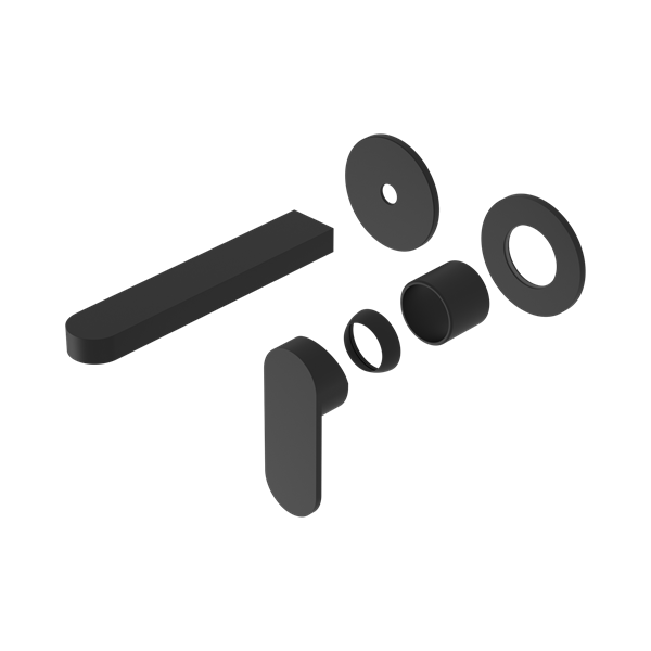Nero Ecco Wall Basin/Bath Mixer Separate Back Plate Trim Kits Only Matte Black - NR301310bTMB