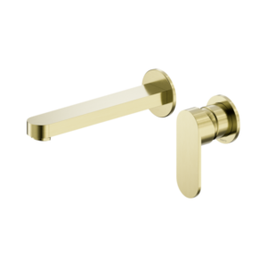 Nero Ecco Wall Basin/Bath Mixer Separate Back Plate 60mm Brushed Gold - NR301310cBG
