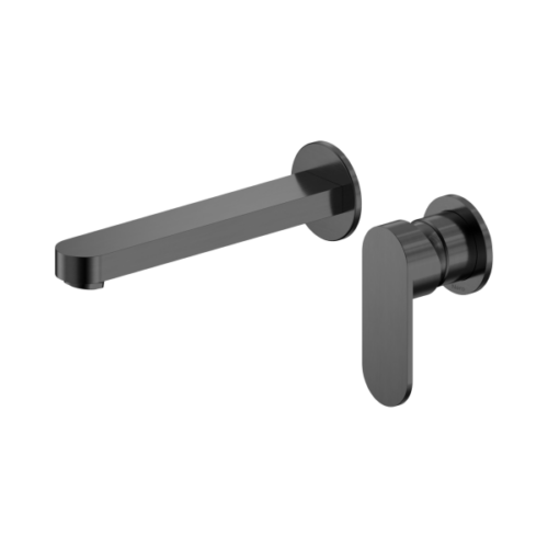 Nero Ecco Wall Basin/Bath Mixer Separate Back Plate 60mm Gun Metal - NR301310cGM