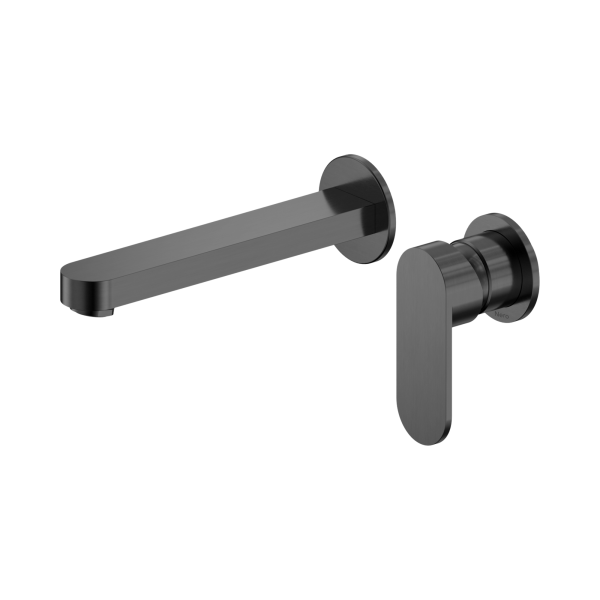 Nero Ecco Wall Basin/Bath Mixer Separate Back Plate 60mm Gun Metal - NR301310cGM