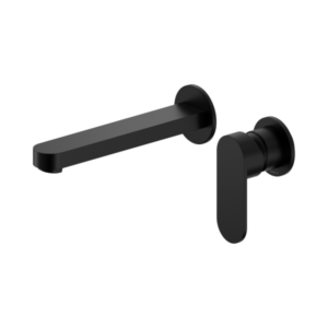 Nero Ecco Wall Basin/Bath Mixer Separate Back Plate 60mm Matte Black - NR301310cMB