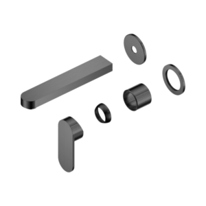 Nero Ecco Wall Basin/Bath Mixer Separate Back Plate 60mm Trim Kits Only Gun Metal - NR301310ctGM