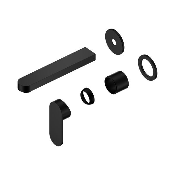 Nero Ecco Wall Basin/Bath Mixer Separate Back Plate 60mm Trim Kits Only Matte Black - NR301310ctMB