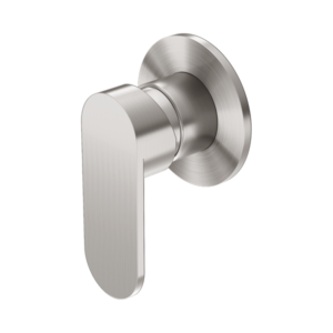 Nero Ecco Shower Mixer 80mm Round Plate Brushed Nickel - NR301311DBN