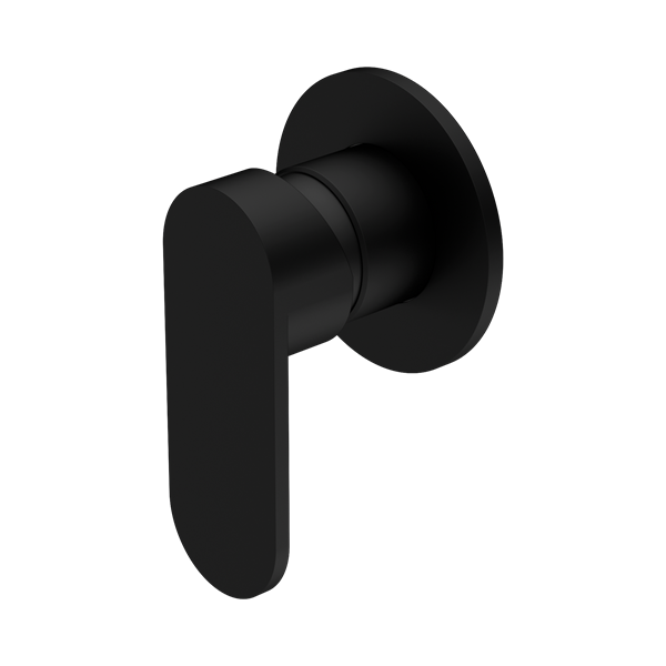 Nero Ecco Shower Mixer 80mm Round Plate Matte Black - NR301311DMB