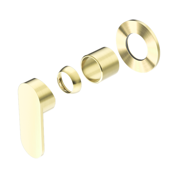 Nero Ecco Shower Mixer 80mm Round Plate Trim Kits Only Brushed Gold - NR301311DTBG