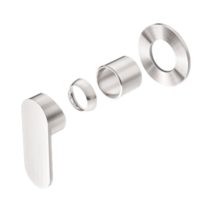 Nero Ecco Shower Mixer 80mm Round Plate Trim Kits Only Brushed Nickel - NR301311DTBN