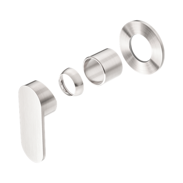 Nero Ecco Shower Mixer 80mm Round Plate Trim Kits Only Brushed Nickel - NR301311DTBN