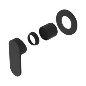 Nero Ecco Shower Mixer 80mm Round Plate Trim Kits Only Matte Black - NR301311DTMB