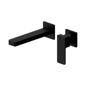 Nero Celia Wall Basin/Bath Mixer Separate Back Plate Matte Black - NR301510bMB
