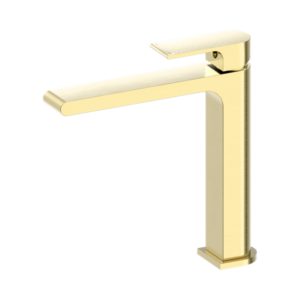 Nero Bianca Mid Tall Basin Mixer Brushed Gold - NR321501dBG