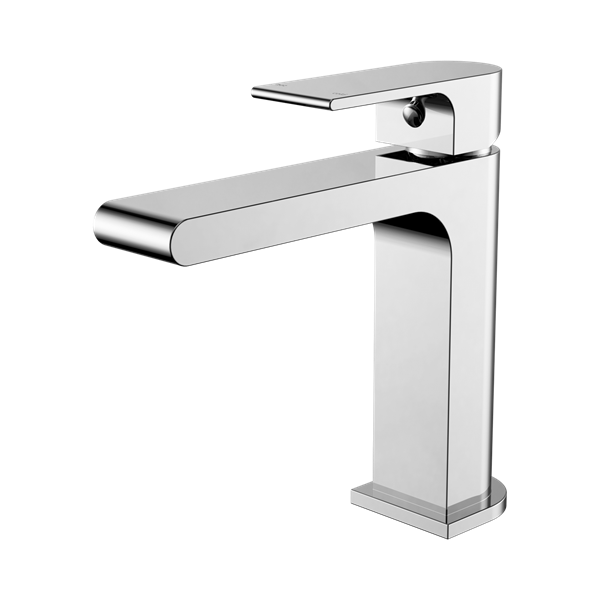 Nero Bianca Basin Mixer Straight Spout Chrome - NR321502CH