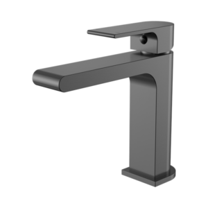 Nero Bianca Basin Mixer Straight Spout Gun Metal - NR321502GM