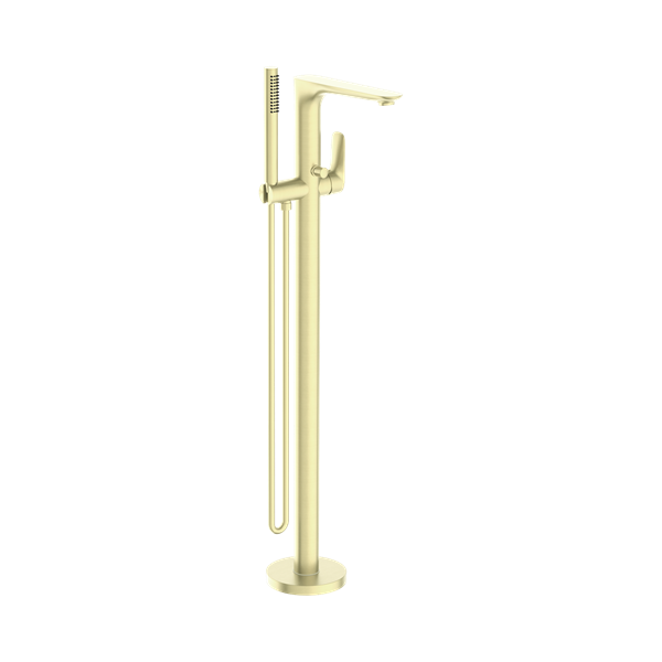 Nero Bianca Freestanding Bath Mixer With Hand Shower Brushed Gold - NR321503aBG