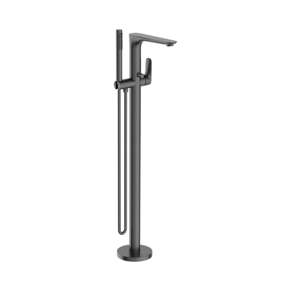 Nero Bianca Freestanding Bath Mixer With Hand Shower Gun Metal - NR321503aGM
