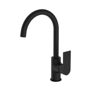 Nero Bianca Kitchen Mixer Gooseneck Spout Matte Black - NR321506MB