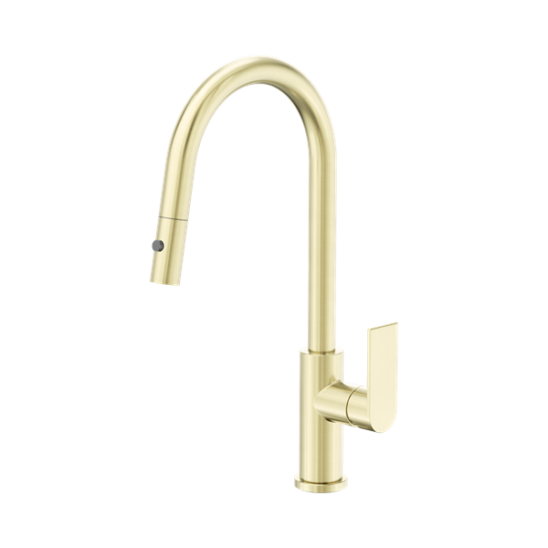 Nero Bianca Pull Out Sink Mixer With Vegie Spray Function Brushed Gold - NR321508BG