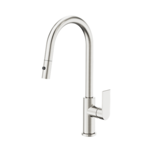 Nero Bianca Pull Out Sink Mixer With Vegie Spray Function Brushed Nickel - NR321508BN